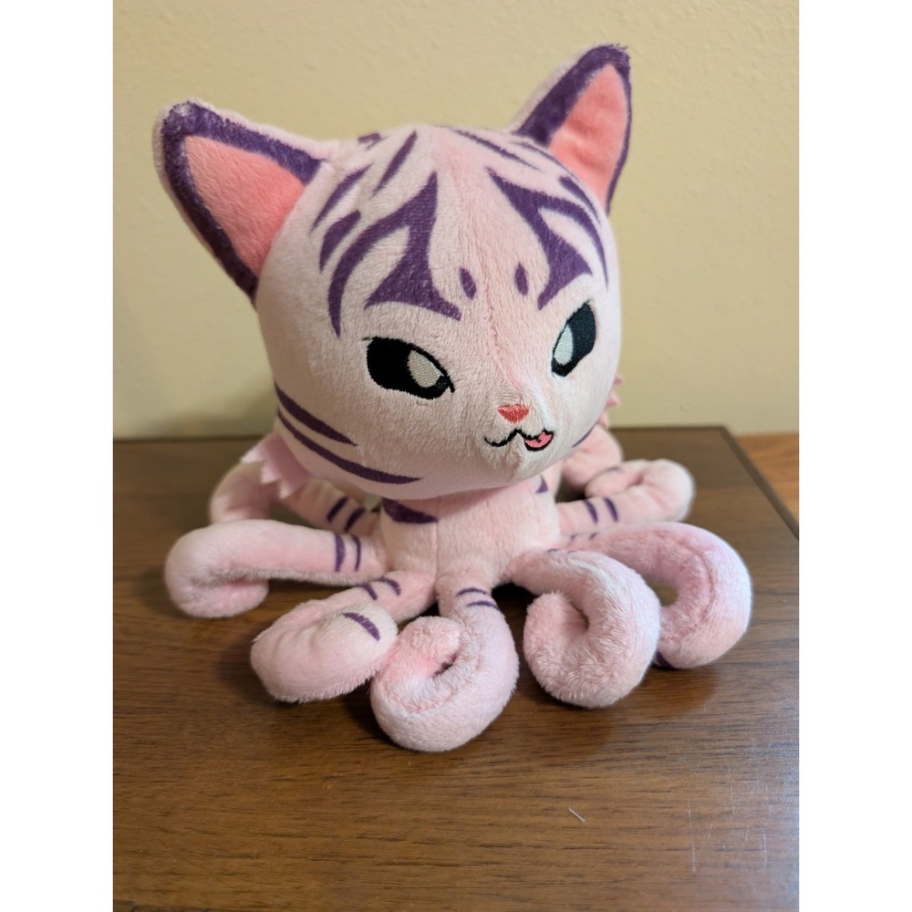 Tentacle Kitty The Huntress Plush 2017 Collectible Display Purple Pink Stripes